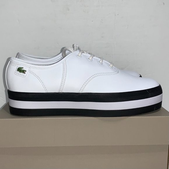 Lacoste Rene Platform Leather Trainers Size 7US - Picture 4 of 7